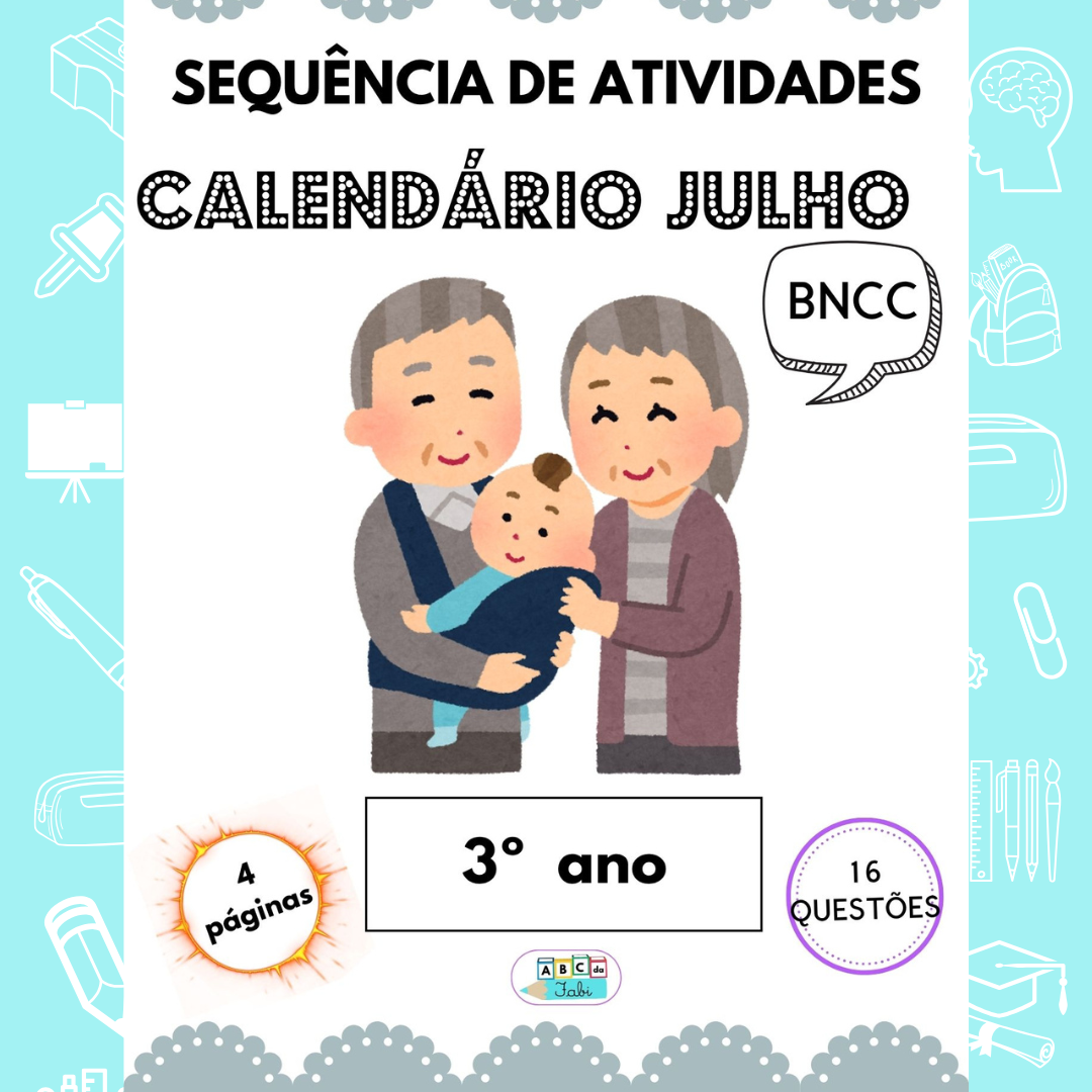 Calendário Julho 3º ano