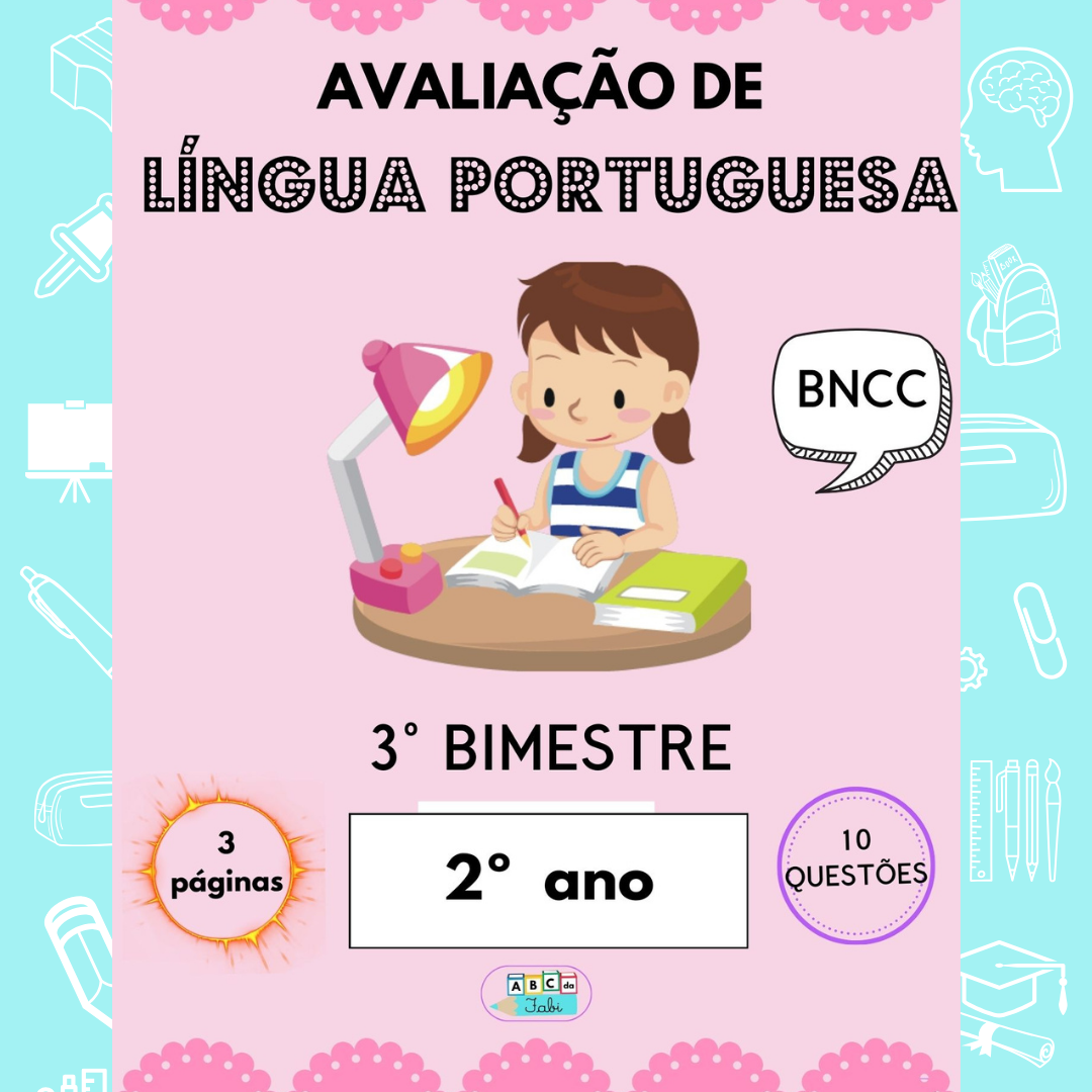 AVALIÇÃO LÍNGUA PORTUGUESA 1º ANO - 3º BIM