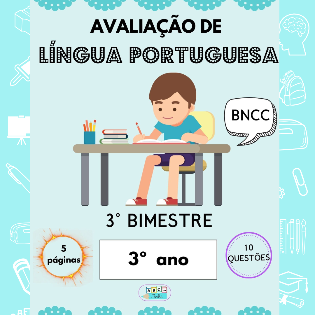 AVALIAÇÃO LÍNGUA PORTUGUESA 3º ANO  - 3º bim