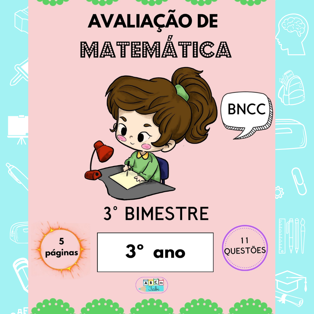 AVALIAÇÃO MATEMÁTICA  3º ANO - 3º bim