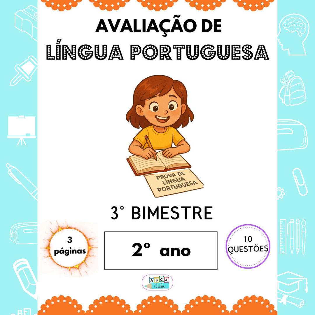 AVALIAÇÃO LÍNGUA PORTUGUESA 2º ano - 3º Bimestre
