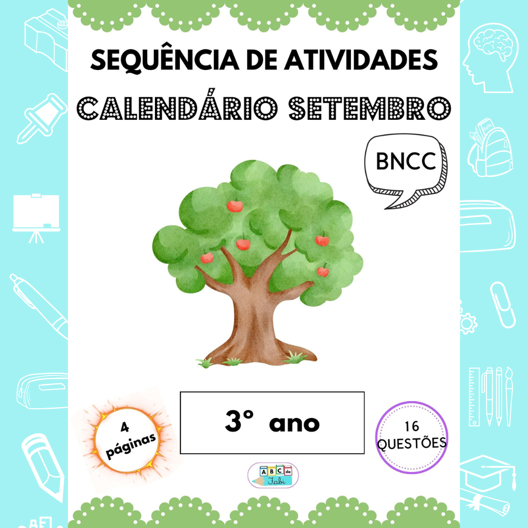 CALENDÁRIO SETEMBRO 3º ANO