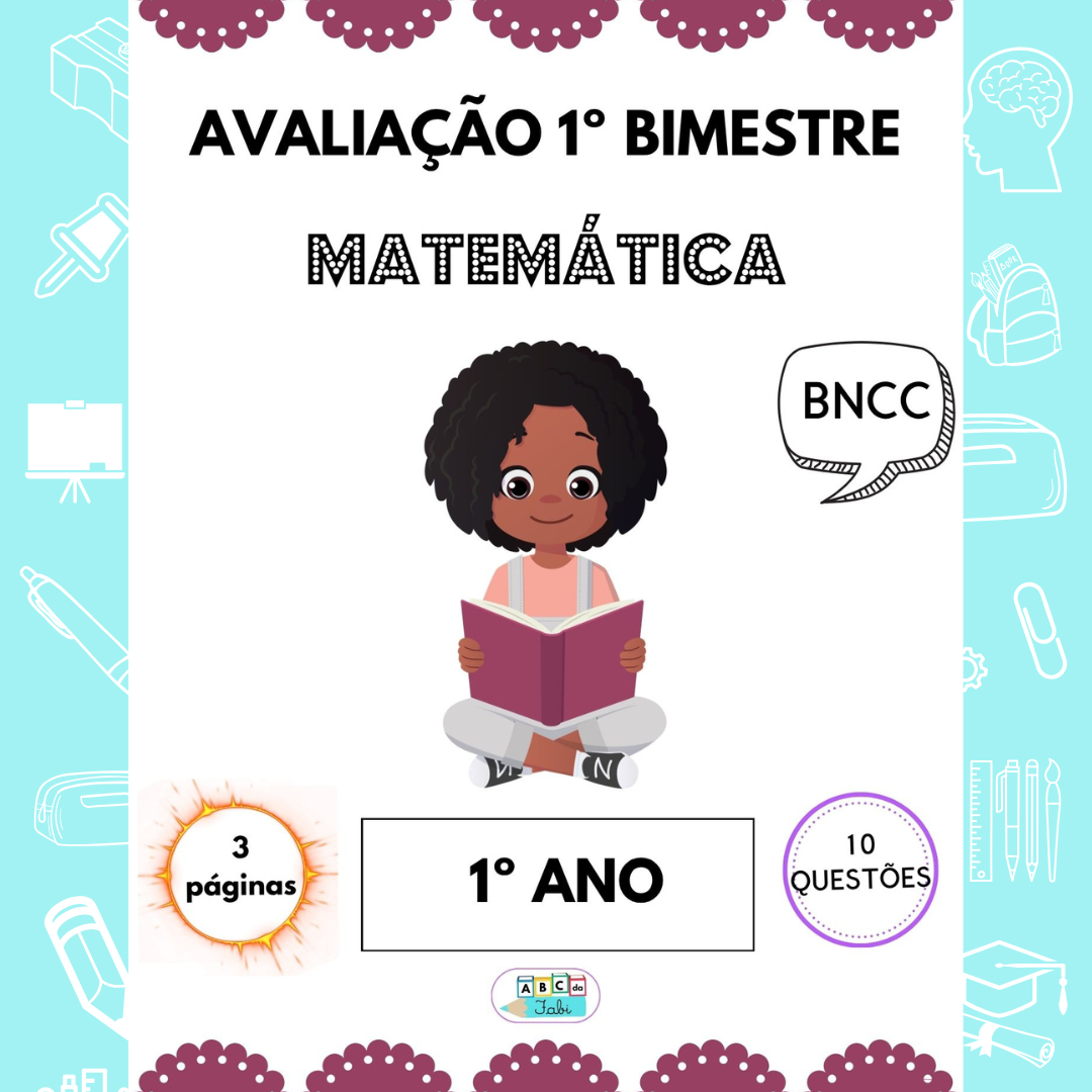 Avaliação de Matemática 1º ano 1º bimestre
