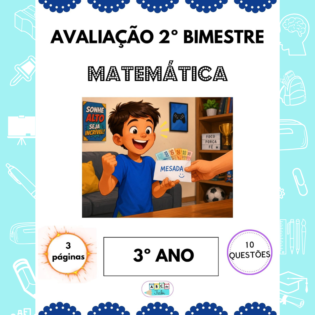Avaliação Matemática 3º ano - 2º bimestre