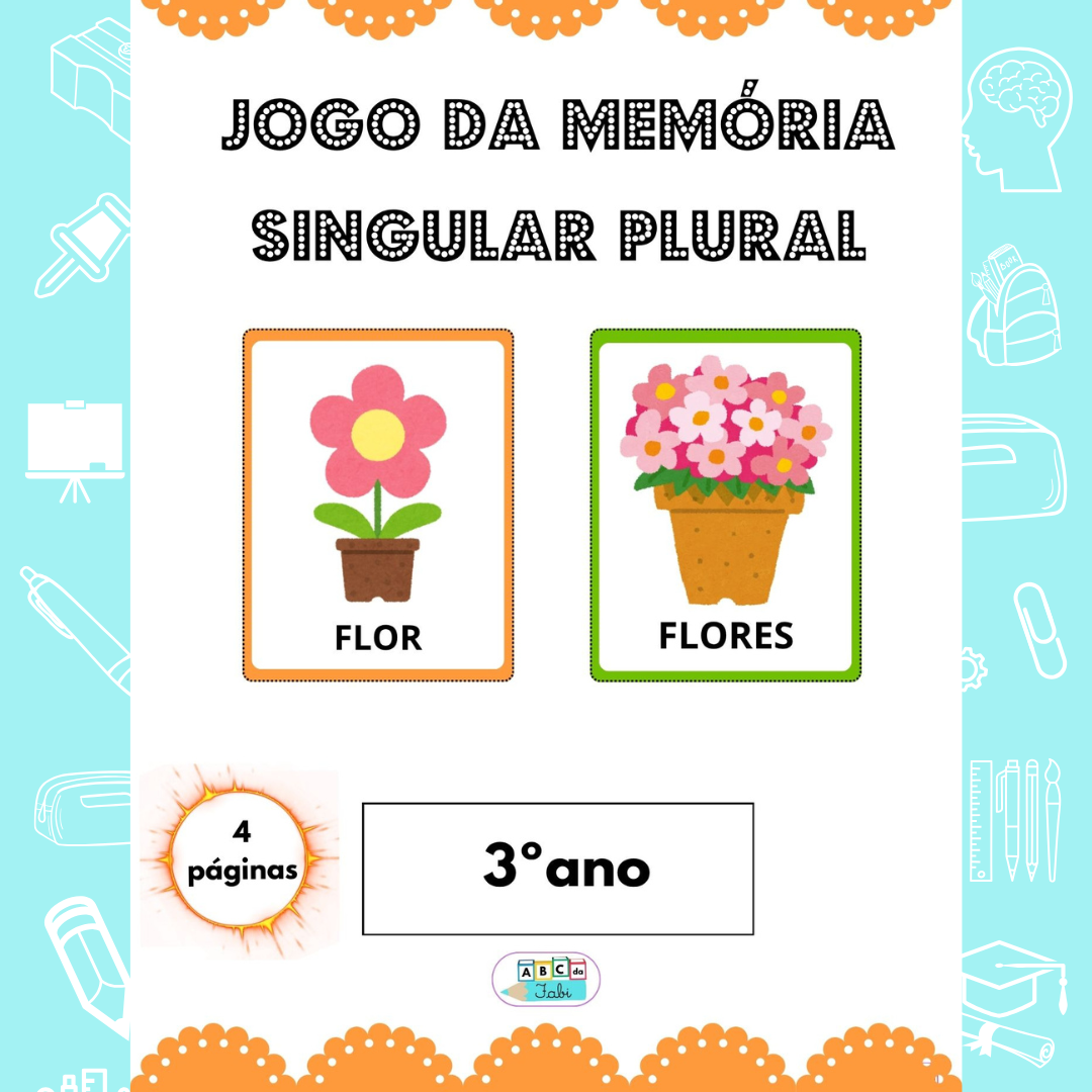 Jogo da Memória Singular Plural