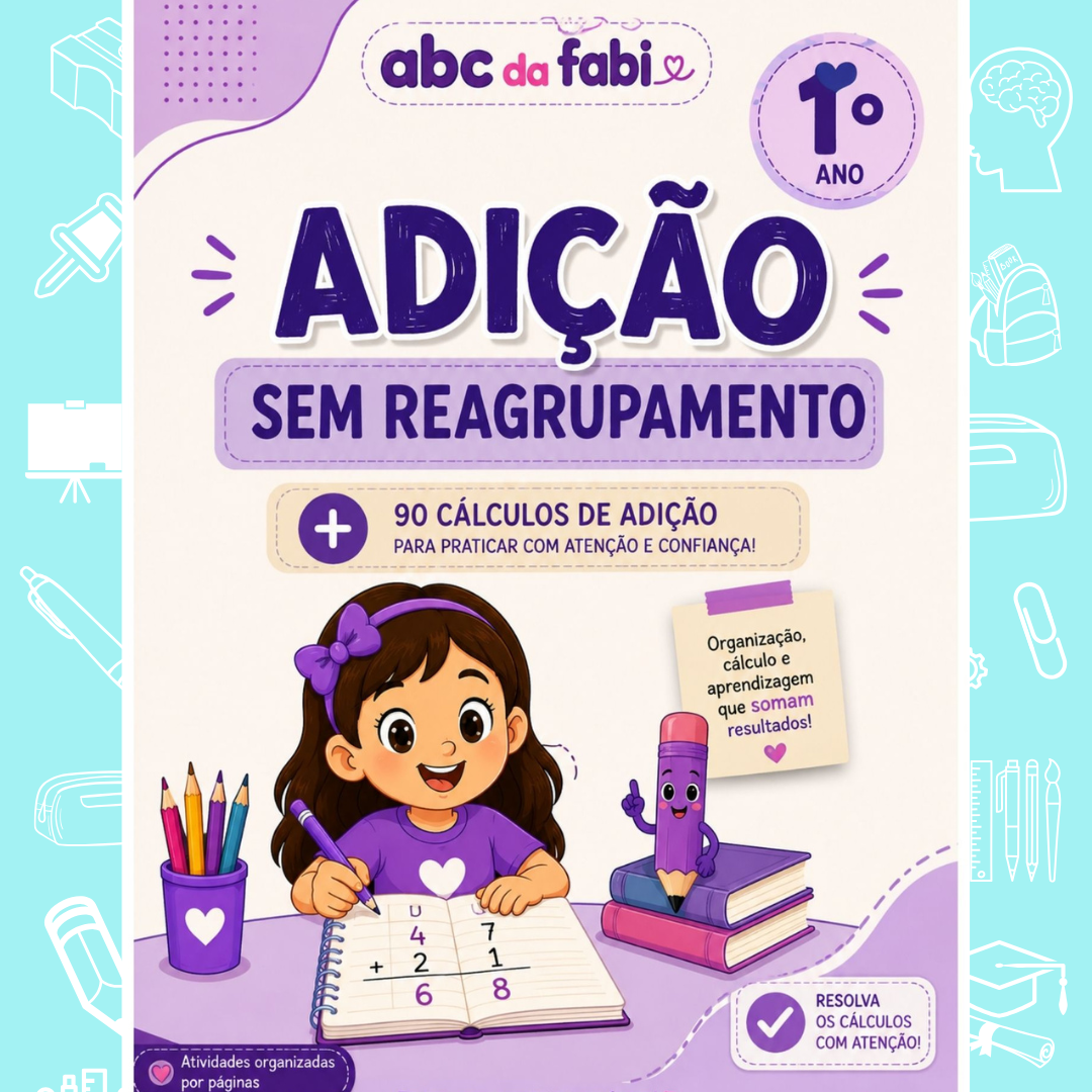 90 cálculos de adição 1º ano