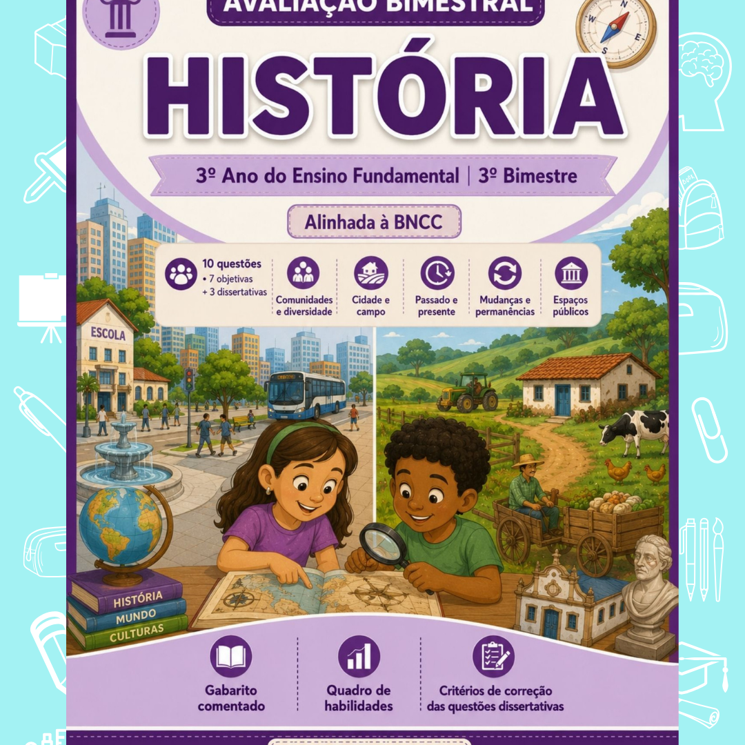 Prova de História 3º ano - 3º bimestre