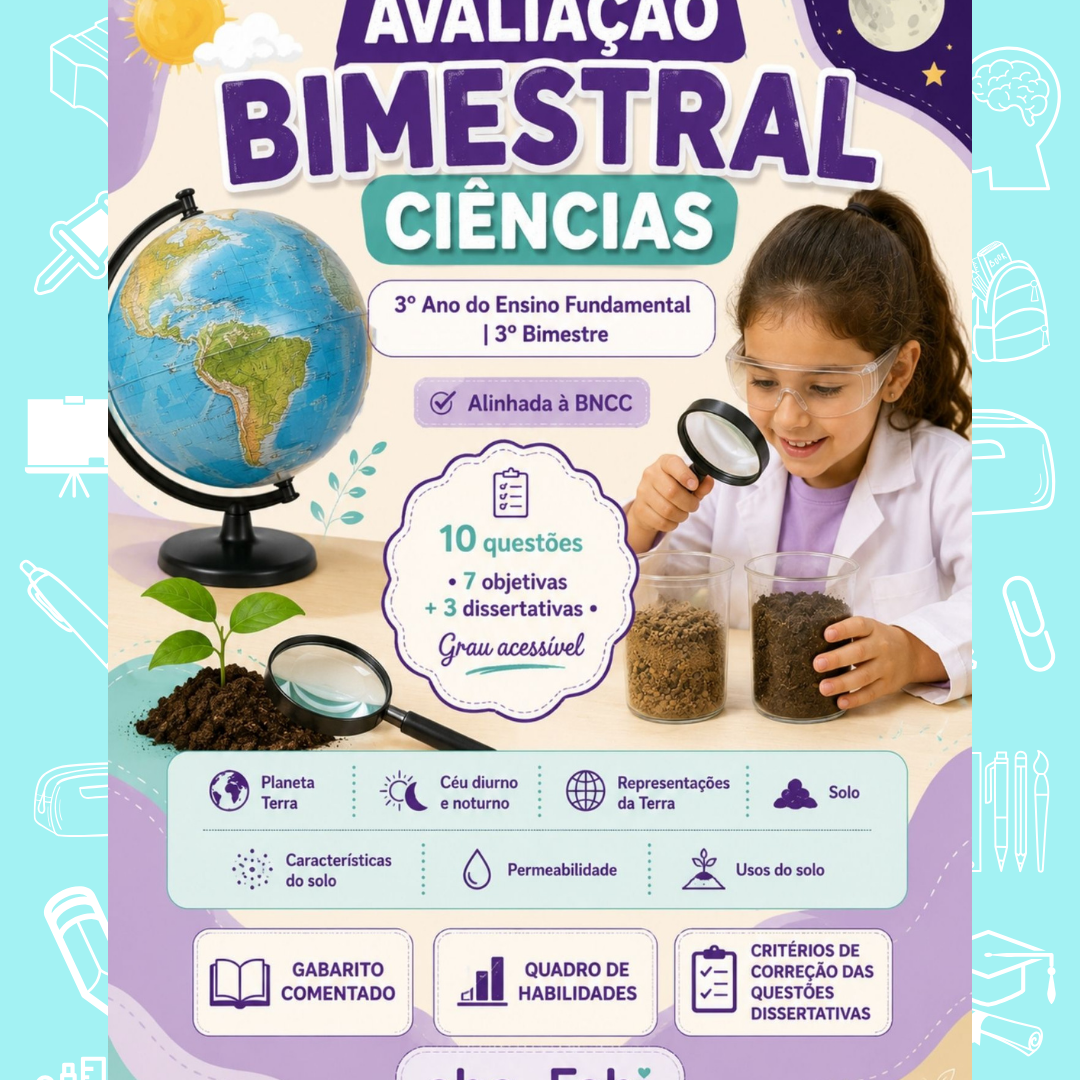 Prova de Ciências 3º ano - 3º bimestre