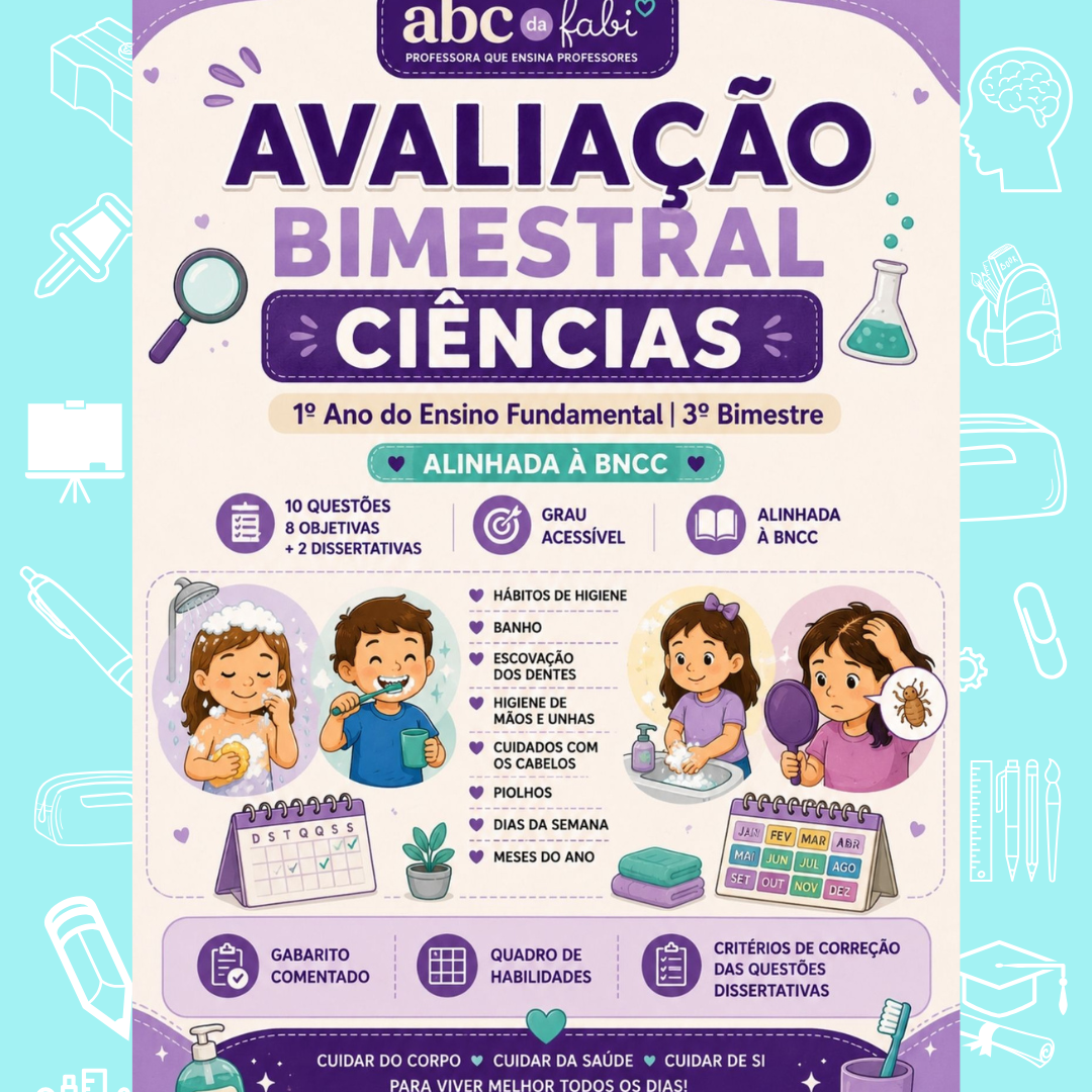Prova de Ciências 1º ano 3º bimestre