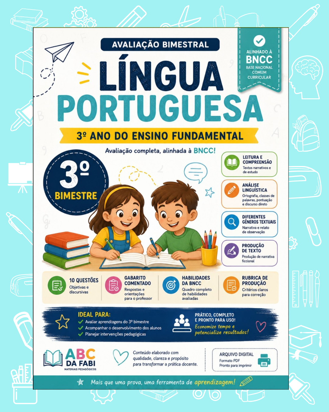 Prova Língua Portuguesa 3º ano 3º bimestre